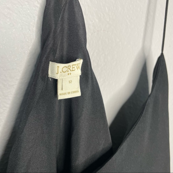 J. Crew Black Racerback. Adjustable Straps Lined Camisole Tank Top - Picture 2 of 4